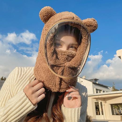 【防飞沫面罩帽】帽子女冬季保暖女款骑车防风防护面罩 商品图5