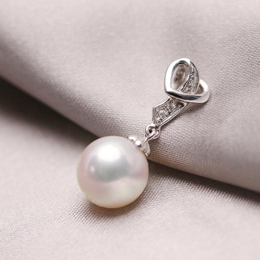 金18K海水珍珠吊坠 8.5-9mm 白 70971 商品图4