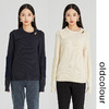 oldcolour2022年冬季新款通勤时尚气质风修身造型领毛织套头衫N44052406 商品缩略图0