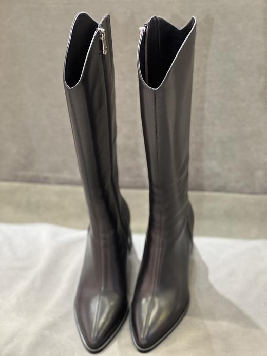 IUIU SECOND 新款气质尖头方根侧拉链长筒靴U21DQ44881 商品图2