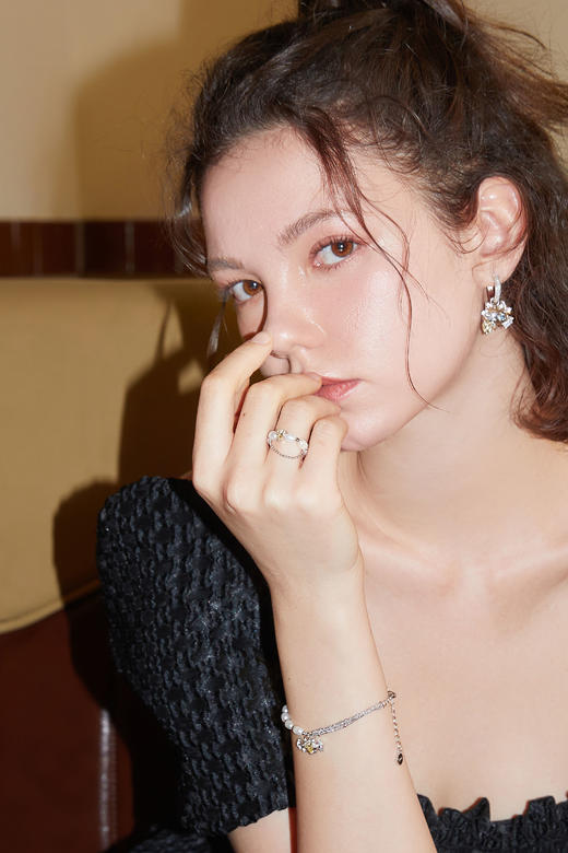 ZEGL设计师猫猫杂货铺系列猫咪彩钻耳环 商品图3