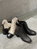 IUIU SECOND 新款软皮菱格纹小方头侧拉链马丁靴U21DS42108 商品缩略图5