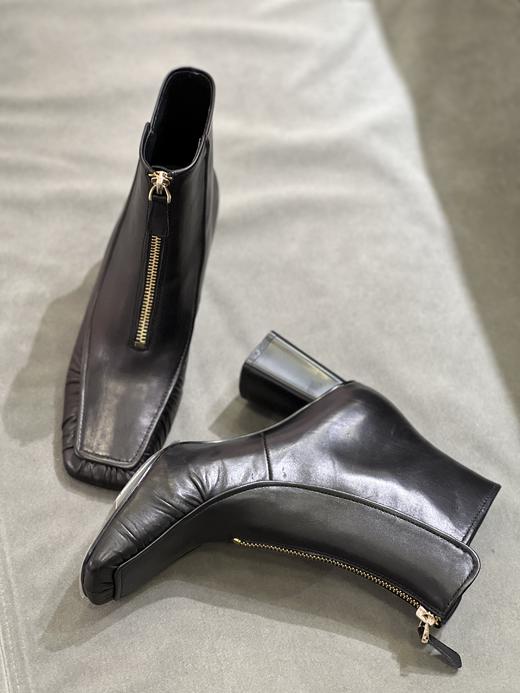 IUIU SECOND 新款时尚方头前拉链方根小短靴U21DS44421 商品图2