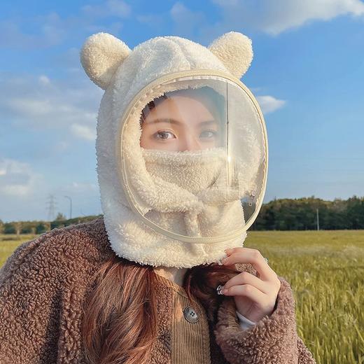 【防飞沫面罩帽】帽子女冬季保暖女款骑车防风防护面罩 商品图4