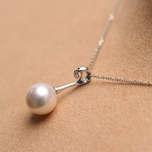 金18K海水珍珠吊坠 8.5-9mm 白 100668 商品图1