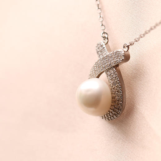 银925淡水珍珠链坠 10-11mm 白 103599 商品图3