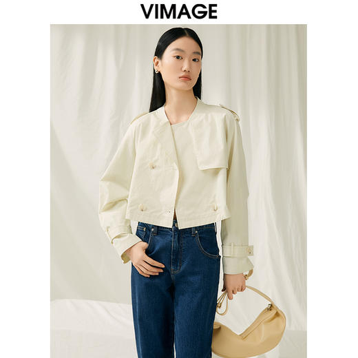 VIMAGE纬漫纪春季新款简约风衣V1904501 商品图2