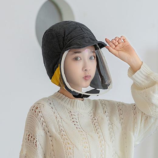 【防飞沫面罩帽】雷锋帽女秋冬季保暖帽灯芯绒加厚滑雪防寒面罩 商品图2