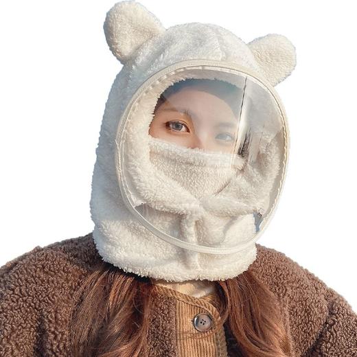 【防飞沫面罩帽】帽子女冬季保暖女款骑车防风防护面罩 商品图6