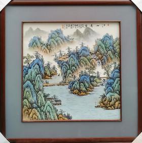 千里江山瓷板画