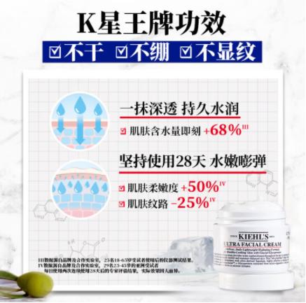 【年货节】科颜氏（Kiehl's）高保湿面霜50ml  护肤礼盒 商品图2