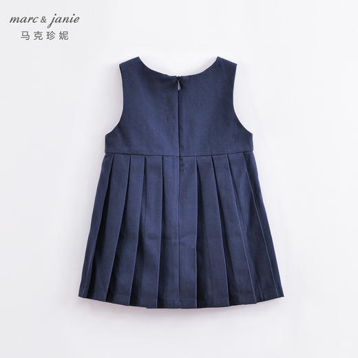 【打折】马克珍妮春装新款 女童学院风方领百褶连衣裙230163 商品图3