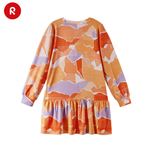 reima女孩儿童大童连身裙春夏新款防晒速干可爱长袖连衣裙子 商品图1
