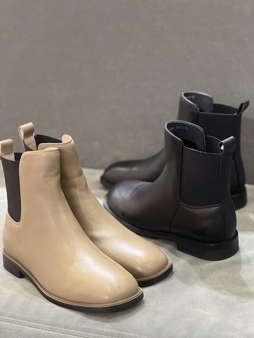 IUIU SECOND 2022新款百搭净面圆头平底切尔西靴U22DS44661 商品图4