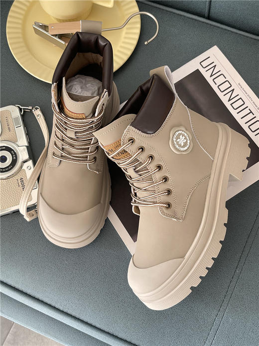 【应季好物】软底软面马丁靴 黄色/灰色 商品图3