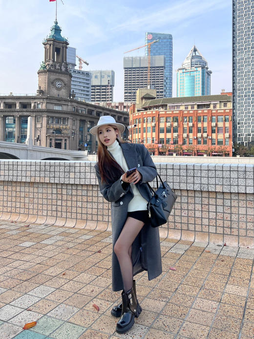 锁扣裤管厚底短靴 商品图5