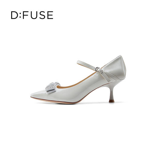 D:FUSE/迪芙斯秋季新款小方头玛丽珍高跟蝴蝶结跟鞋DF31111009 商品图6