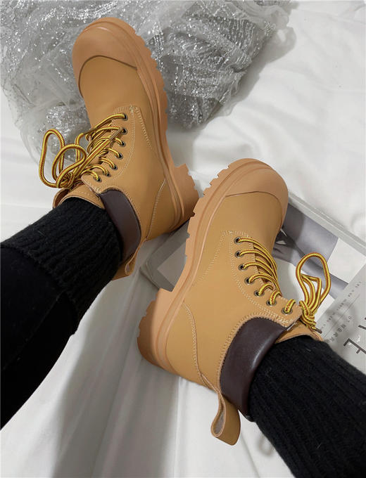 【应季好物】软底软面马丁靴 黄色/灰色 商品图7