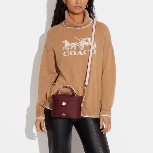 Coach Kay 新年盒子包 酒红色好价只要￥1180直邮到手！ 商品图4