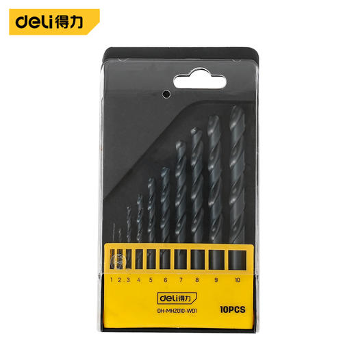 得力麻花钻套装10件套1-10mm（DH-MHZ010-WD1） 商品图0