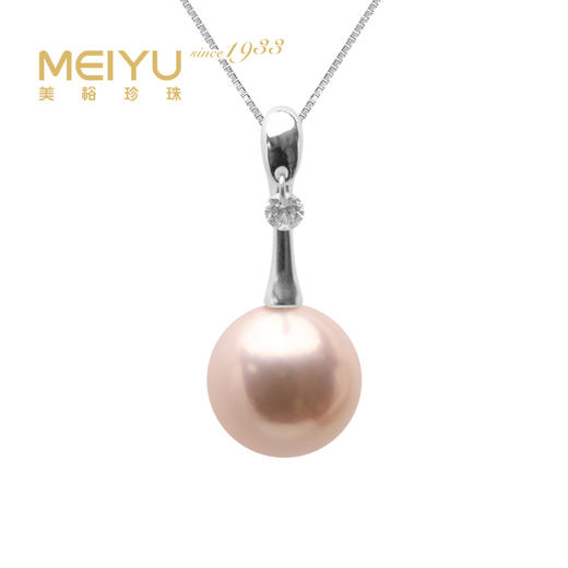 金18K海水珍珠吊坠 8.5-9mm 白 100668 商品图0