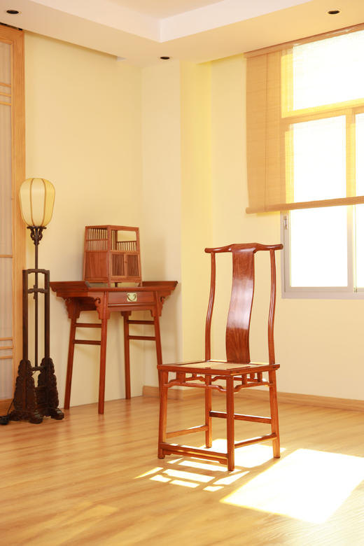 红桥红  家具严选  缅甸花梨（大果紫檀）【马未都 S背 灯挂椅】 商品图1