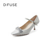 D:FUSE/迪芙斯秋季新款小方头玛丽珍高跟蝴蝶结跟鞋DF31111009 商品缩略图7