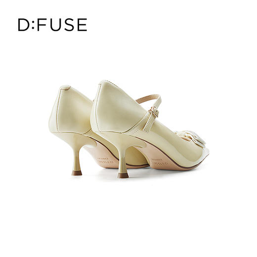 D:FUSE/迪芙斯秋季新款小方头玛丽珍高跟蝴蝶结跟鞋DF31111009 商品图4