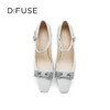 D:FUSE/迪芙斯秋季新款小方头玛丽珍高跟蝴蝶结跟鞋DF31111009 商品缩略图10