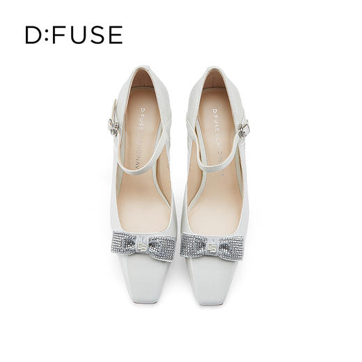 D:FUSE/迪芙斯秋季新款小方头玛丽珍高跟蝴蝶结跟鞋DF31111009 商品图10