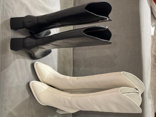 IUIU SECOND 新款气质尖头方根侧拉链长筒靴U21DQ44881 商品图4