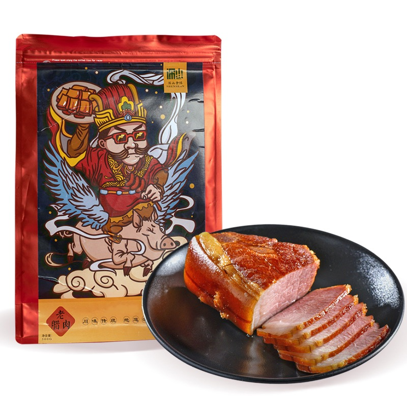扶贫老腊肉  川味烟熏农家老腊肉500g