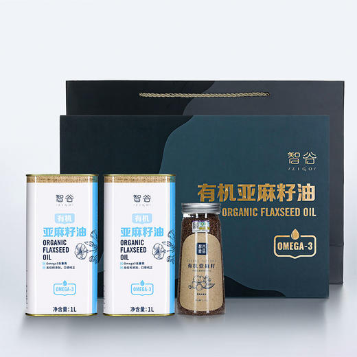 智谷有机亚麻籽油0添加物理冷榨胡麻油头道初榨植物油孕妇月子油1L罐装 商品图7