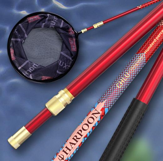 抄网竿碳素轻硬钓鱼网抄折叠伸缩野钓大物捞鱼网兜抄网杆套装 dyl21 商品图0