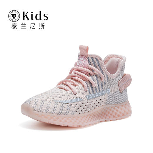 泰兰尼斯kids中大童椰子鞋童鞋透气运动鞋新款软底跑步鞋女童鞋子 T01D3A2861 商品图1