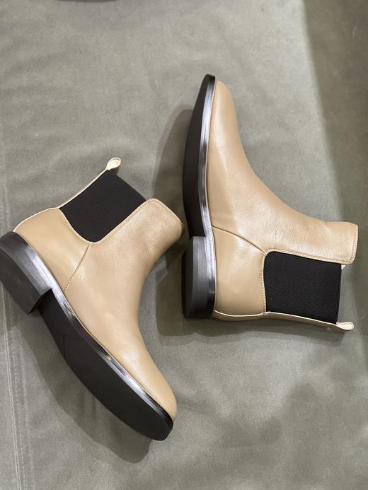 IUIU SECOND 2022新款百搭净面圆头平底切尔西靴U22DS44661 商品图3