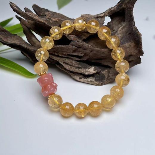 黄水晶单圈-小熊黄阿赛圆珠10mm 商品图0