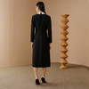 EITIE爱特爱冬新款时尚OL撞色西装领百褶连衣裙收腰显瘦优雅C2207048 商品缩略图3