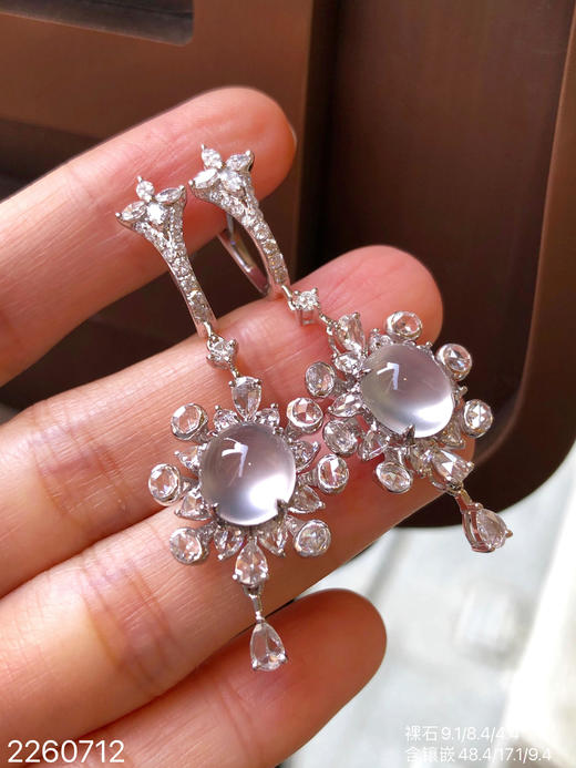 2260712，玻璃蛋面耳坠，具体价格微信咨询 商品图0