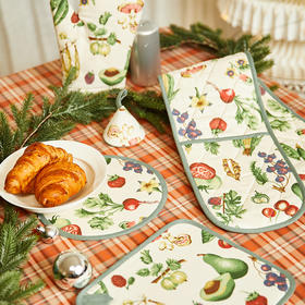 豌豆田园系列厨房套件隔热手套隔热垫耐高温防烫