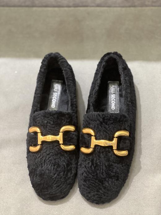 IUIU SECOND 2023新款加绒圆头深口一脚蹬毛毛鞋乐福鞋U23AM12771 商品图0