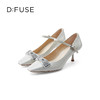 D:FUSE/迪芙斯秋季新款小方头玛丽珍高跟蝴蝶结跟鞋DF31111009 商品缩略图8