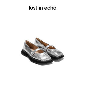 lost in echo设计师品牌一字带斜方头厚底玛丽珍单鞋小皮鞋休闲鞋