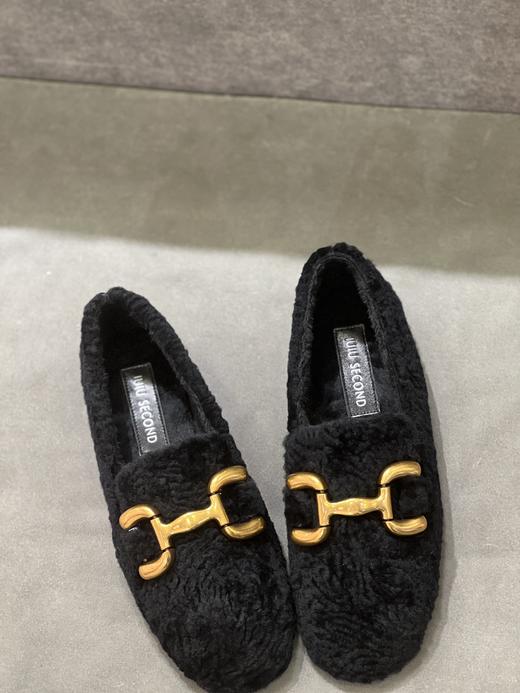 IUIU SECOND 2023新款加绒圆头深口一脚蹬毛毛鞋乐福鞋U23AM12771 商品图1