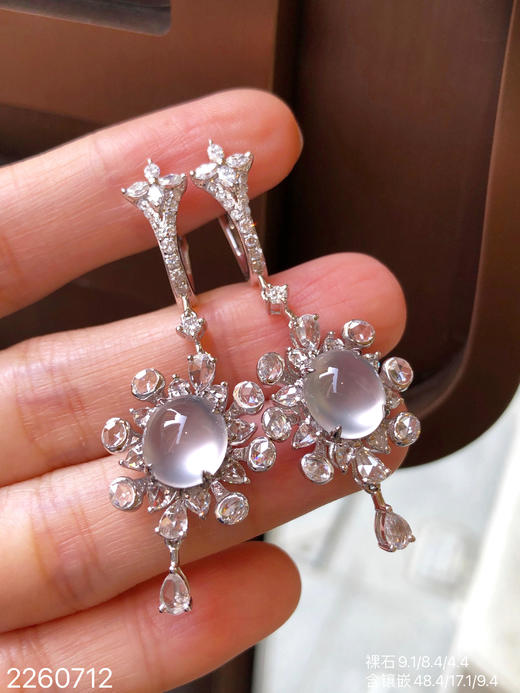 2260712，玻璃蛋面耳坠，具体价格微信咨询 商品图3