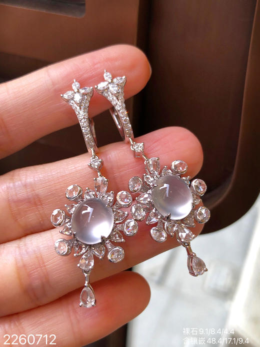 2260712，玻璃蛋面耳坠，具体价格微信咨询 商品图5