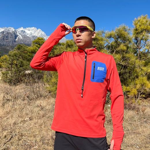 URG薄抓绒长袖半拉链上衣 Warm Next男女款春秋季跑步运动保暖舒适弹力透气户外越野装备 商品图2