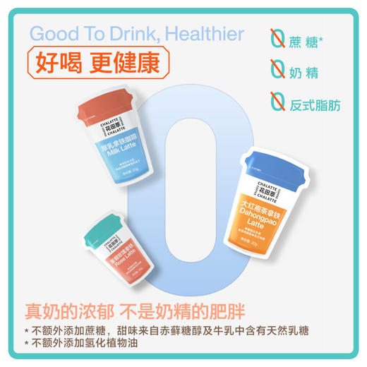 花田萃|茶香拿铁冷萃冻干茶咖0植脂末精品速溶拿铁组合囤货装 商品图2