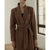 复古双面呢浴袍大衣女长款秋冬毛呢外套赫本风加厚羊毛呢子外套 商品缩略图0