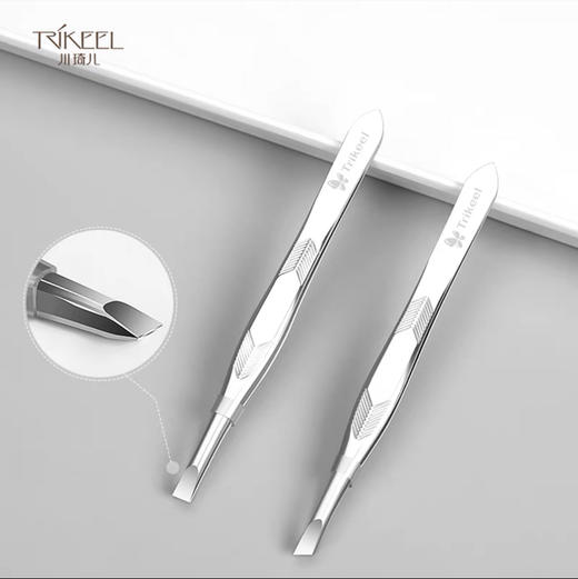 B108眉夹平口/斜口眉毛夹不锈钢 商品图1